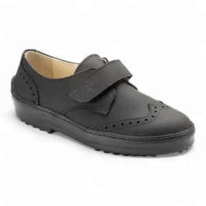 971 - Black Sahara Leather Velcro for Boy by London Kids