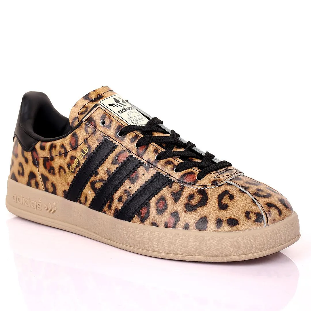 AD Broomfield Classic Leopard Skin Designed Lace Up Sneakers