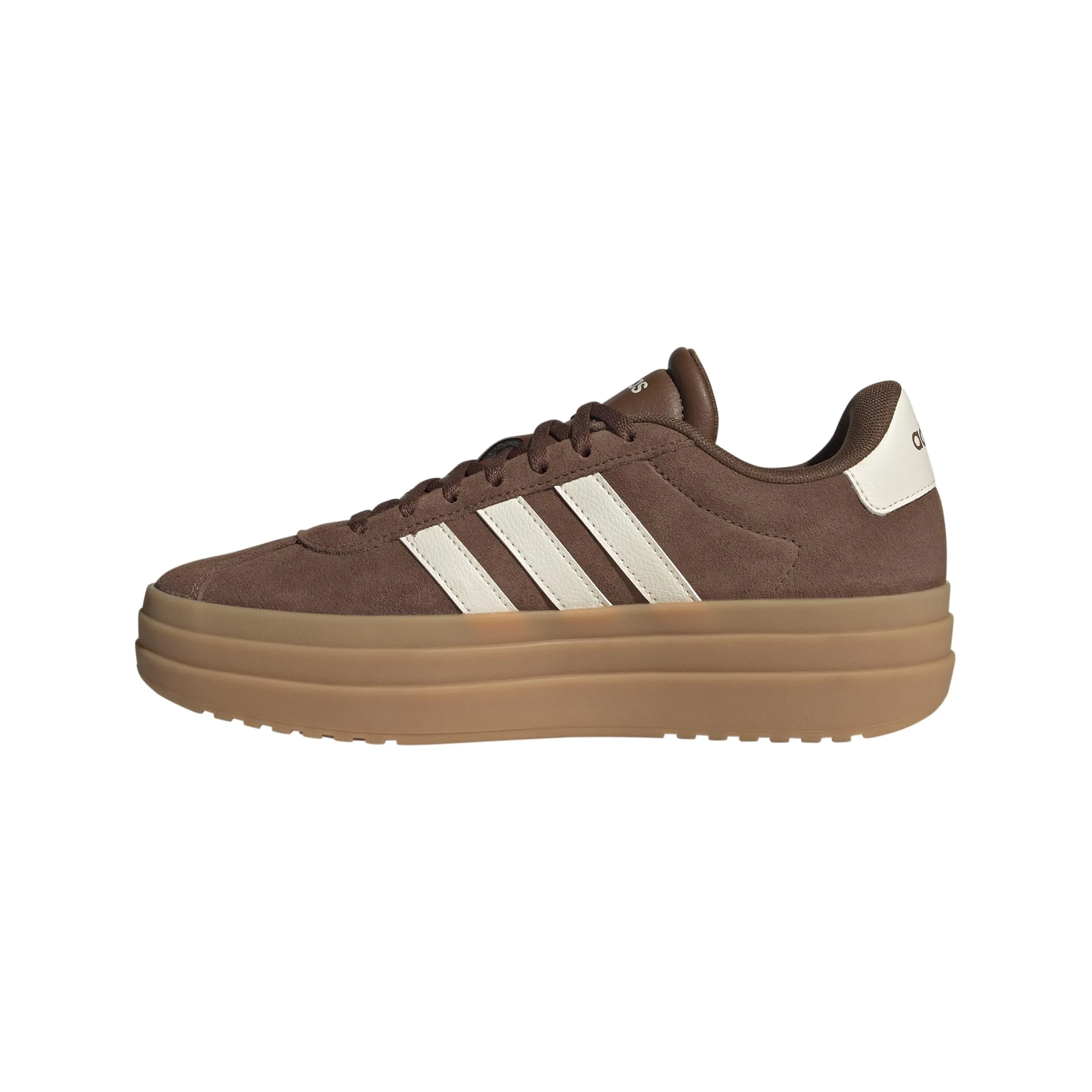 adidas Women's VL Court Bold Sneaker, Preloved Brown/Chalk White/Wonder Beige, 5