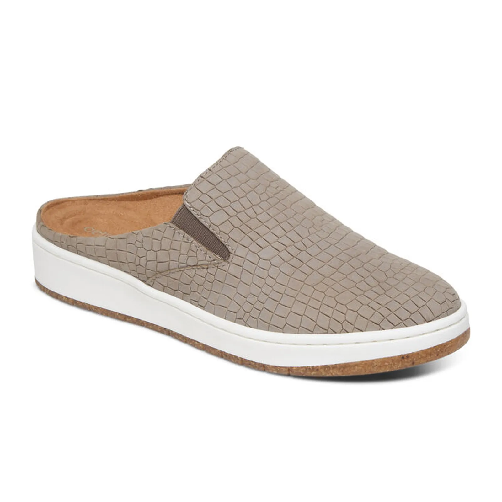 Aetrex Sasha Slip On (Women) - Taupe Croc