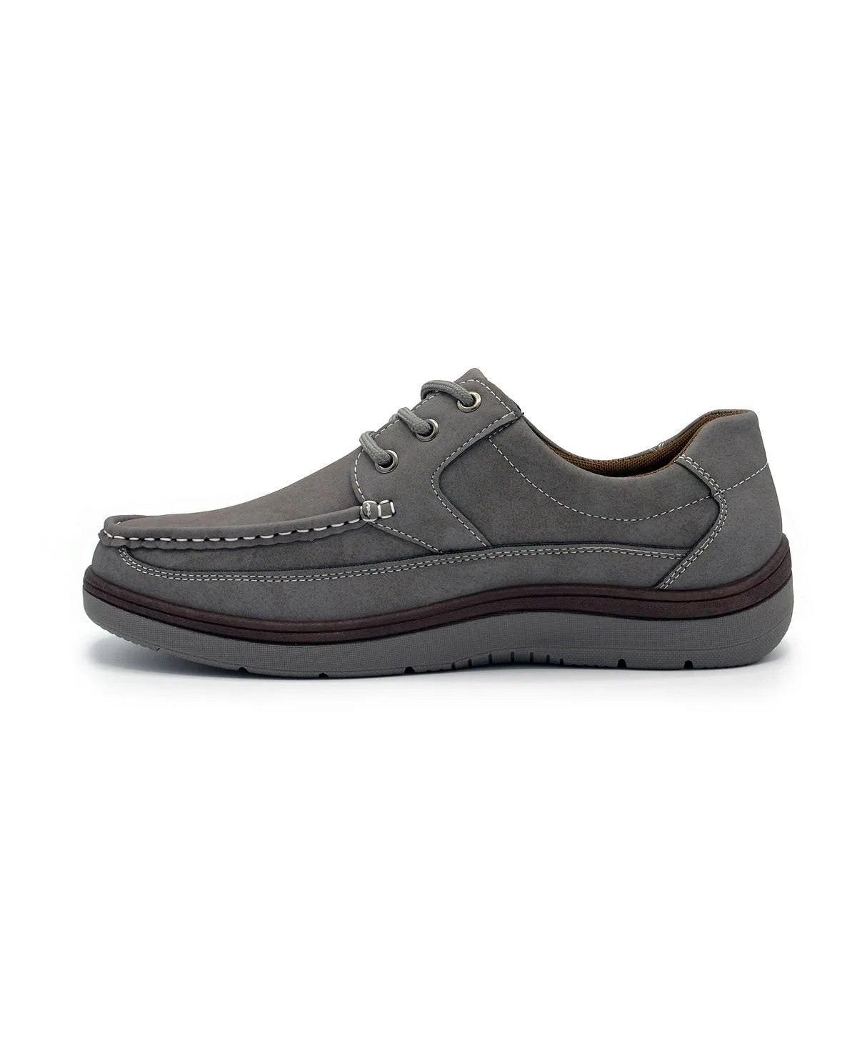 Aston Marc Men's Casual Lace-Up Walking Shoes, Gray