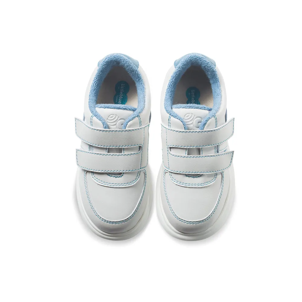 Azure Blue Lightweight Fleece Lined Kids Sneakers