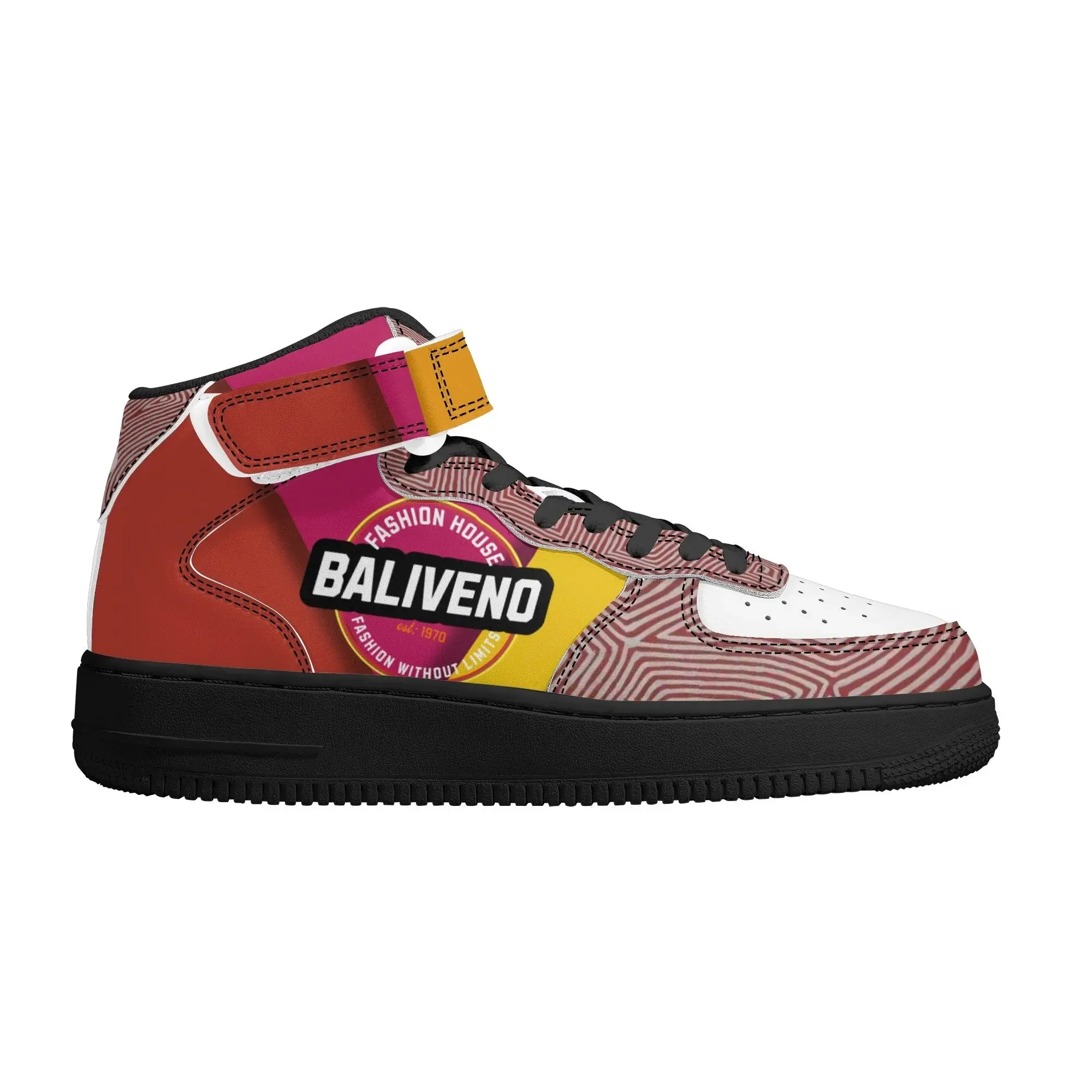 Baliveno Mens High Top Leather Sneakers limited Edition