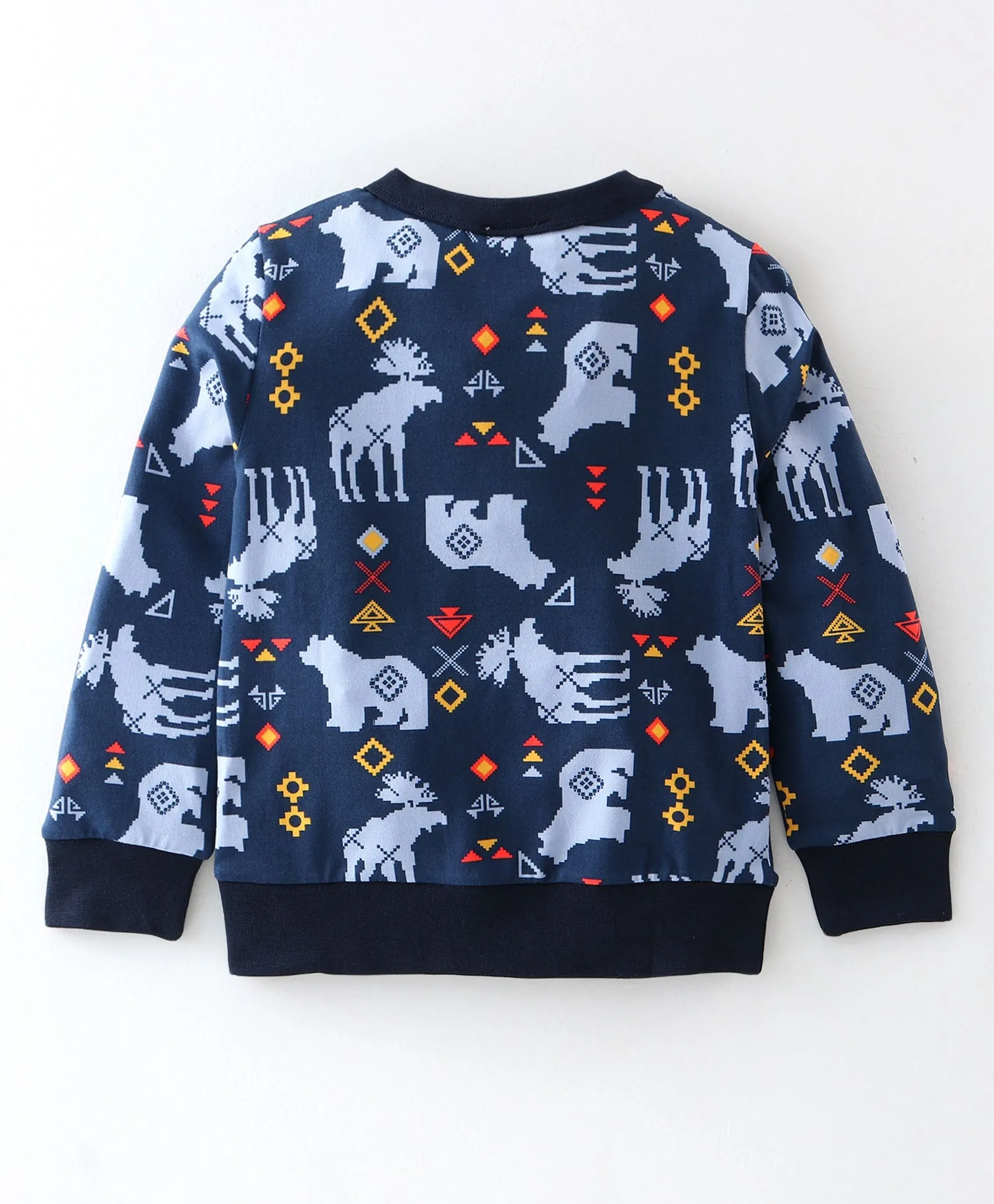 Bear Printed Sweatshirt Jogger Set