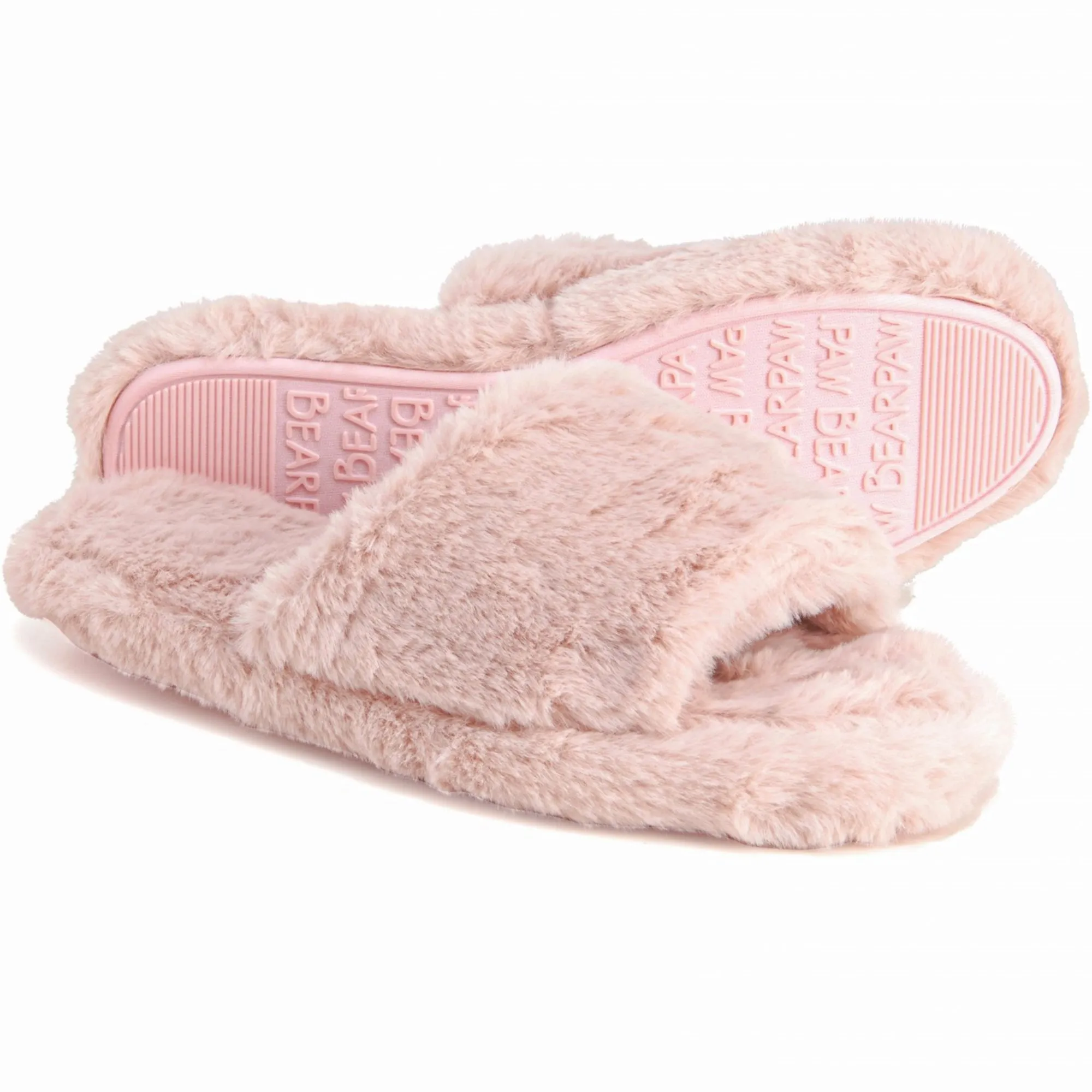 Bearpaw Women's Cozy Maxine Single Band Fuzzy Faux Fur Slippers