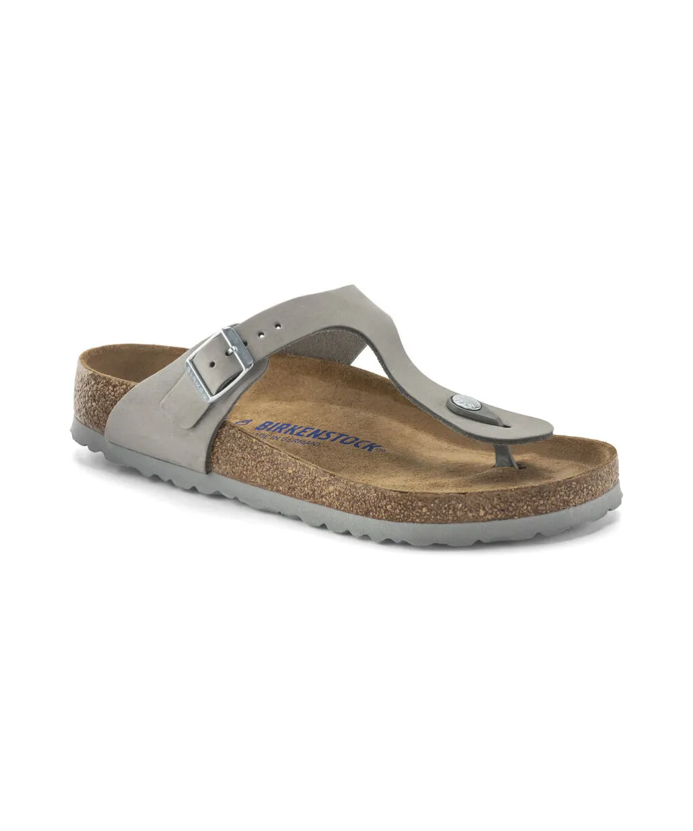 BIRKENSTOCK GIZEH SOFT BEDDING REGULAR FIT IN GREY