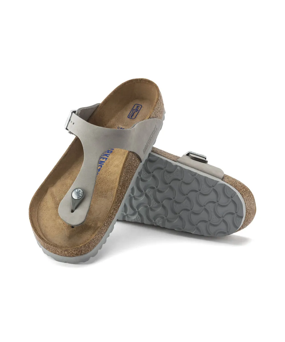 BIRKENSTOCK GIZEH SOFT BEDDING REGULAR FIT IN GREY