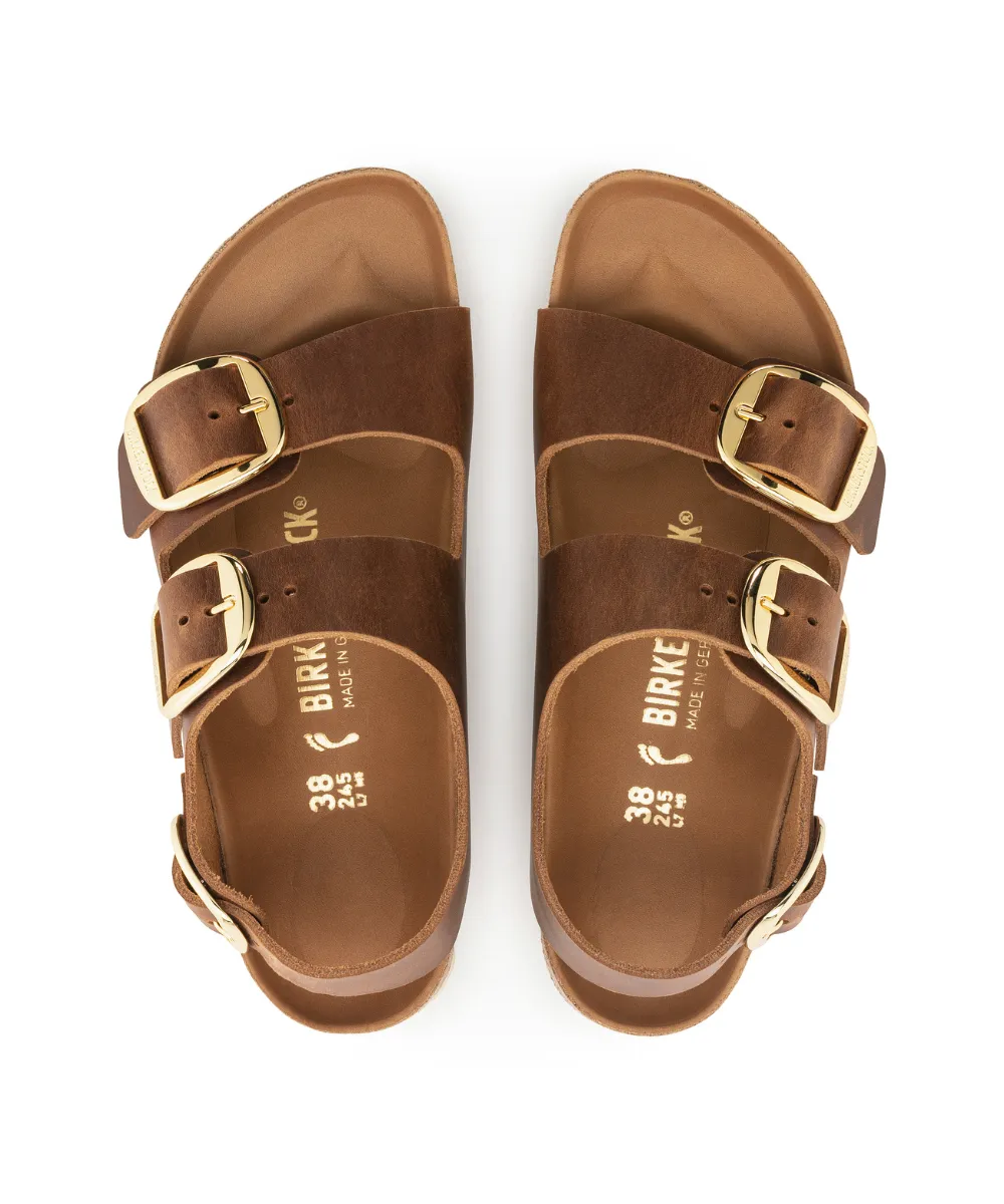 BIRKENSTOCK MILANO BIG BUCKLE IN COGNAC