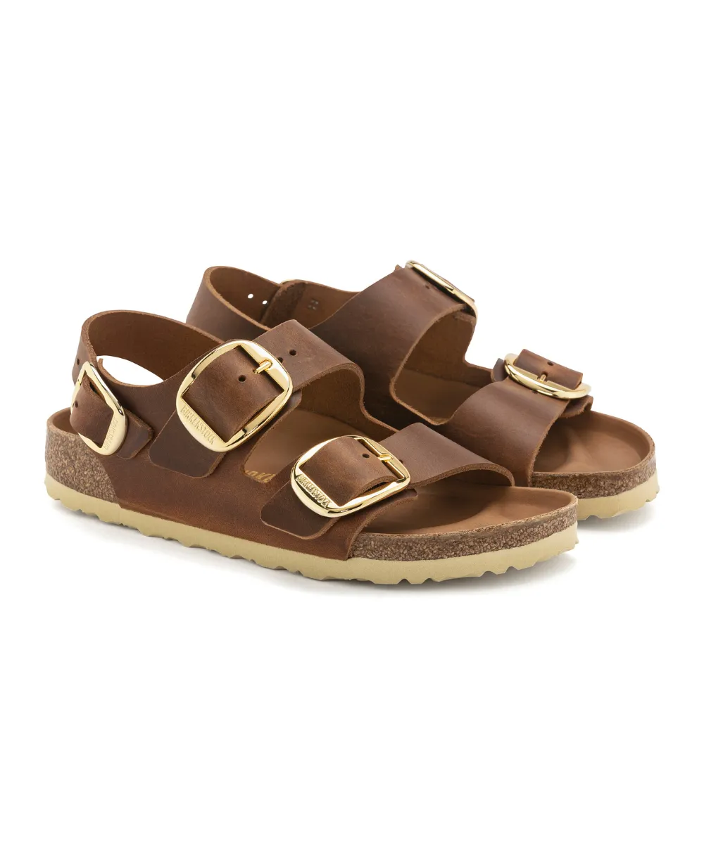 BIRKENSTOCK MILANO BIG BUCKLE IN COGNAC