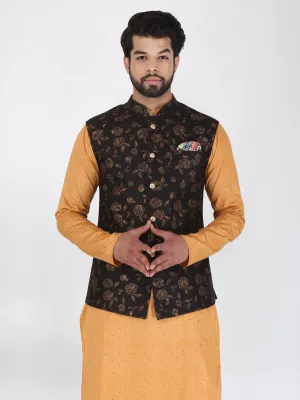 Black Brown Work Ethnic Jacket