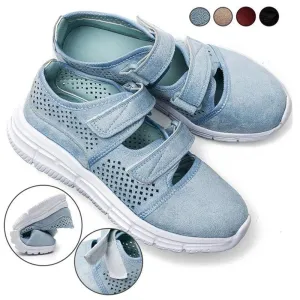 Breathable Mesh Hook Loop Flat Sneakers