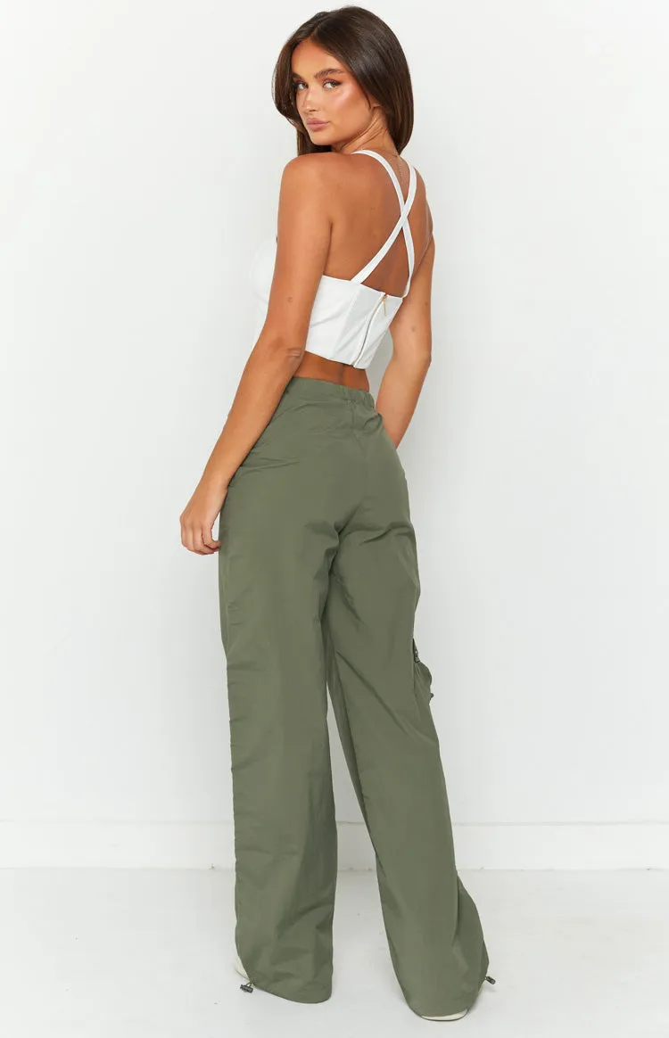 Bronx Khaki Drawcord Cargo Pants