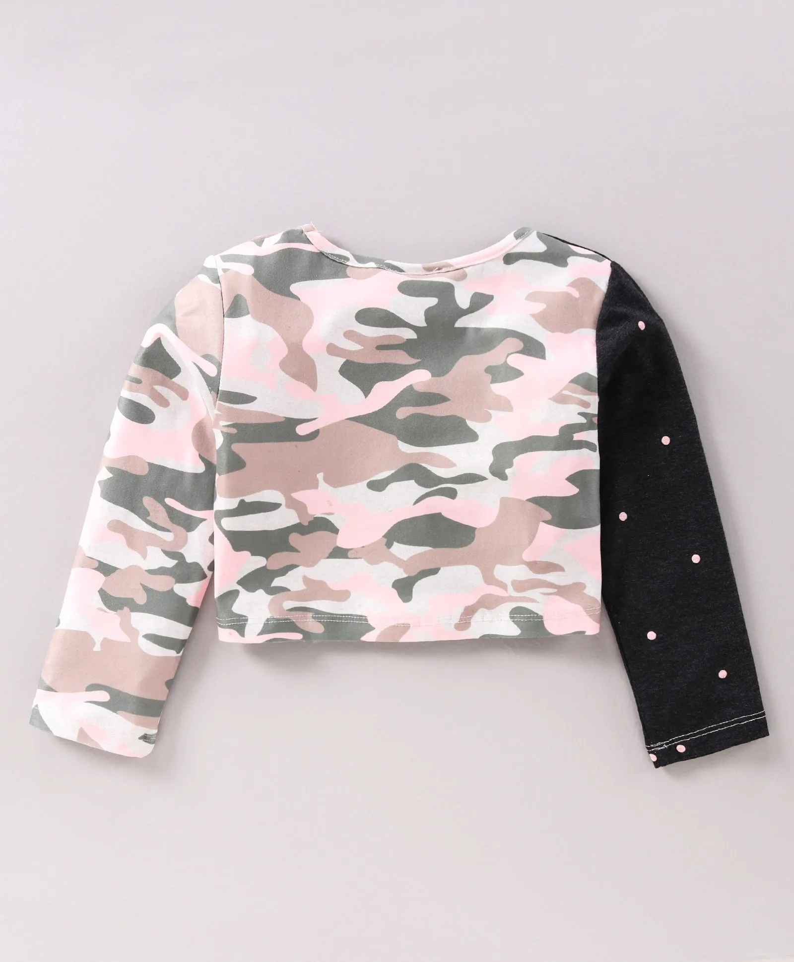 Camouflage Color Block Top Leggings Set