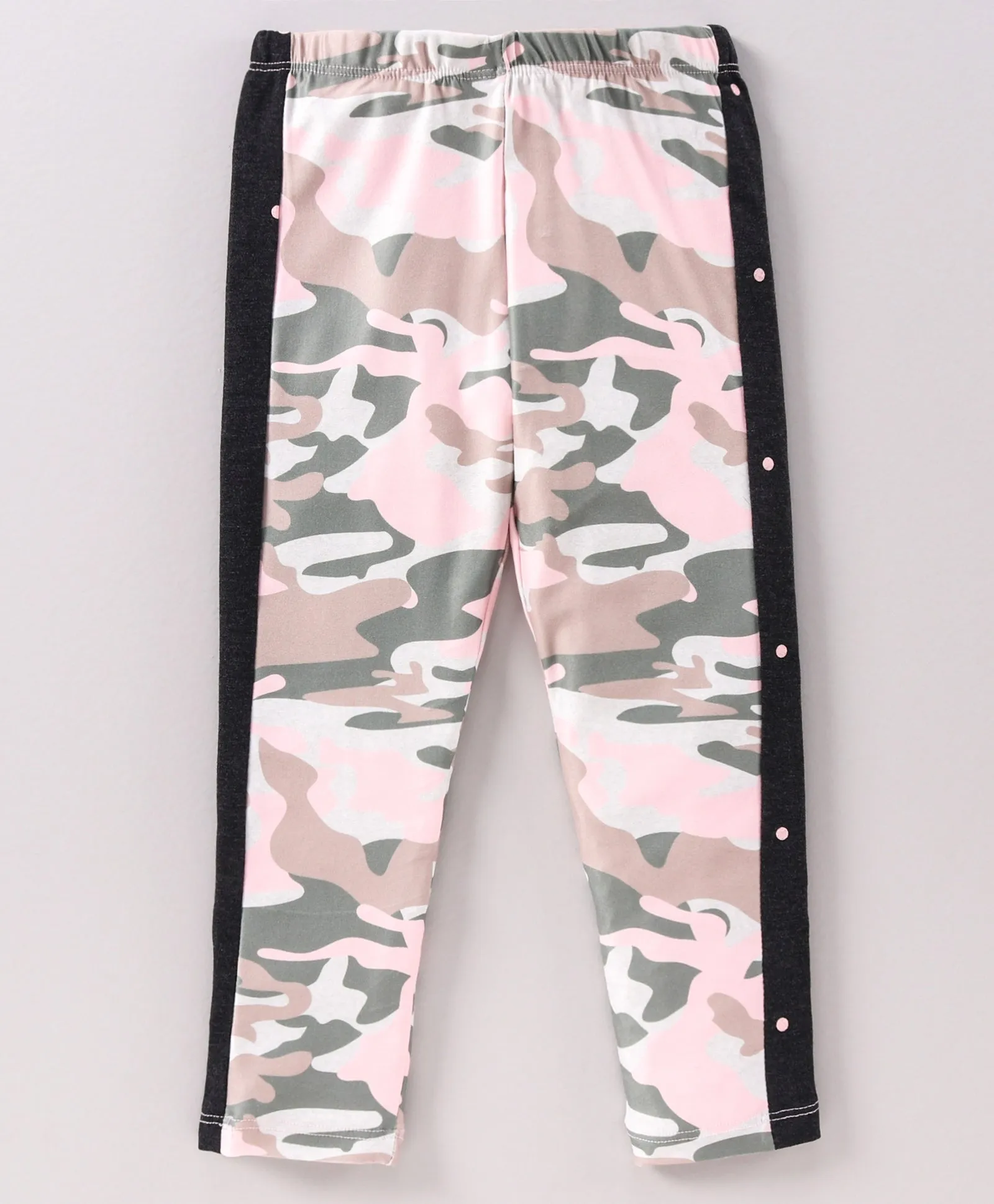 Camouflage Color Block Top Leggings Set