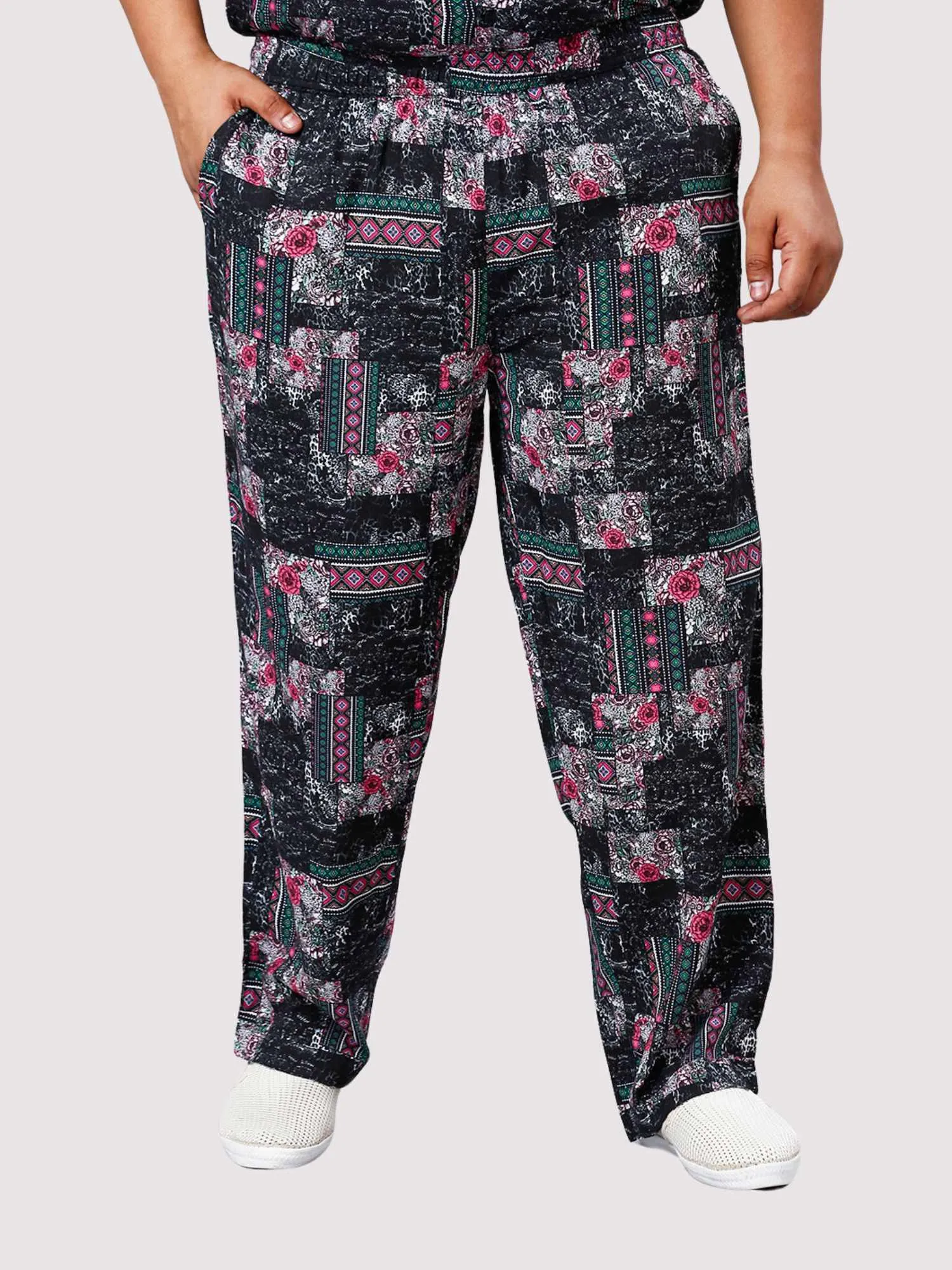 Carbon Pattern Digital Printed Full Co-ords Set Men's Plus Size