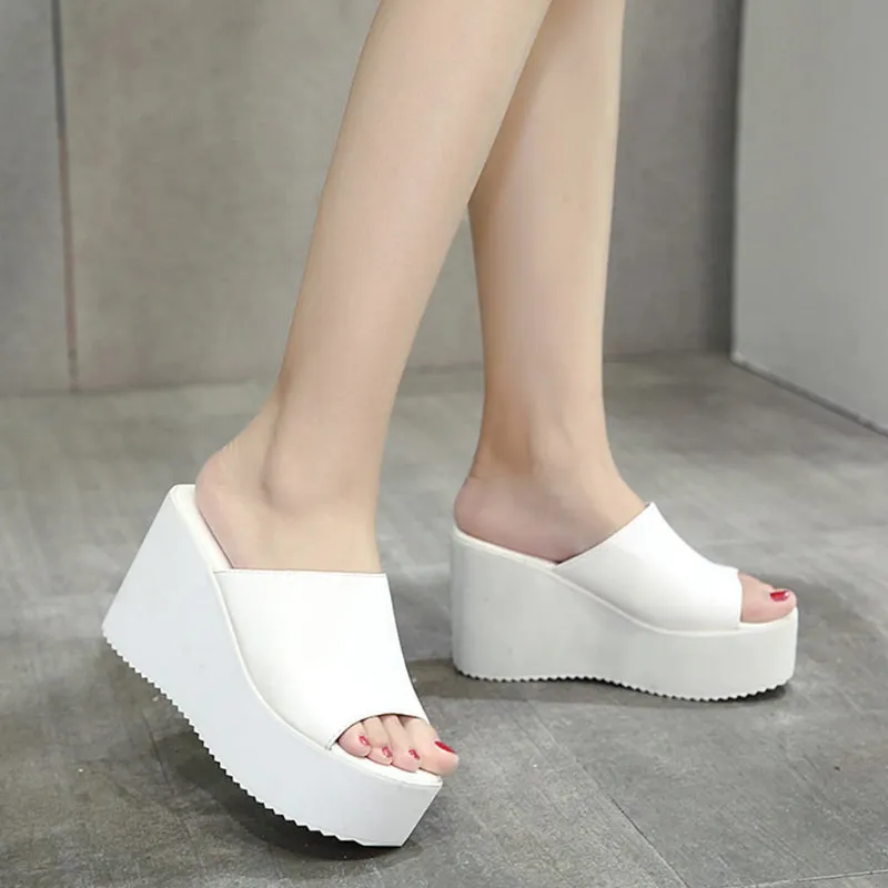 Casual Summer Slip-on Platform Open-Toe Wedge Shoes