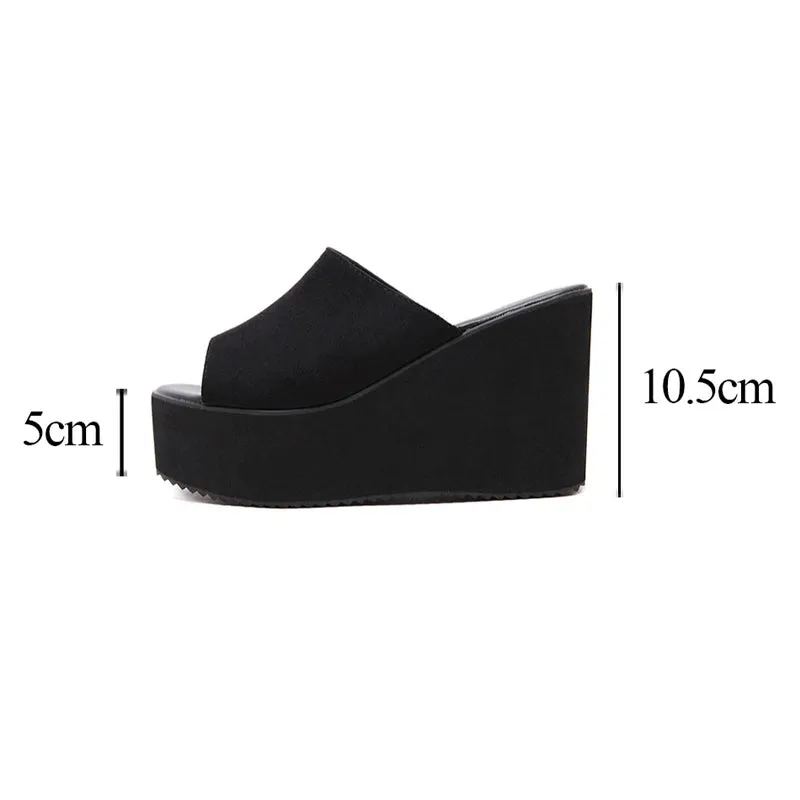 Casual Summer Slip-on Platform Open-Toe Wedge Shoes