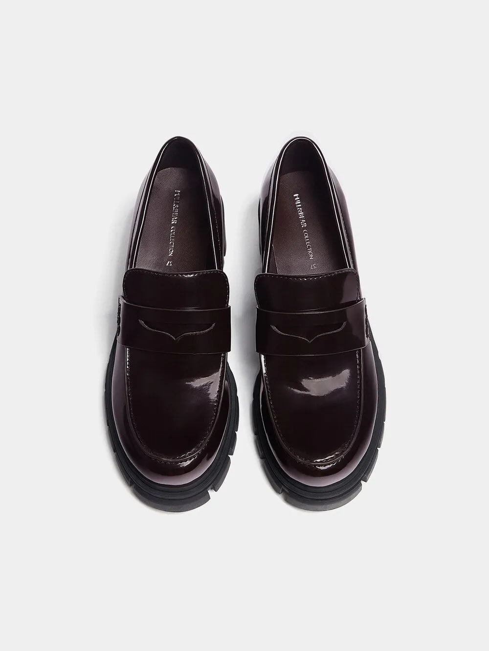 Classic Pull&Bear ballet shoes, burgundy