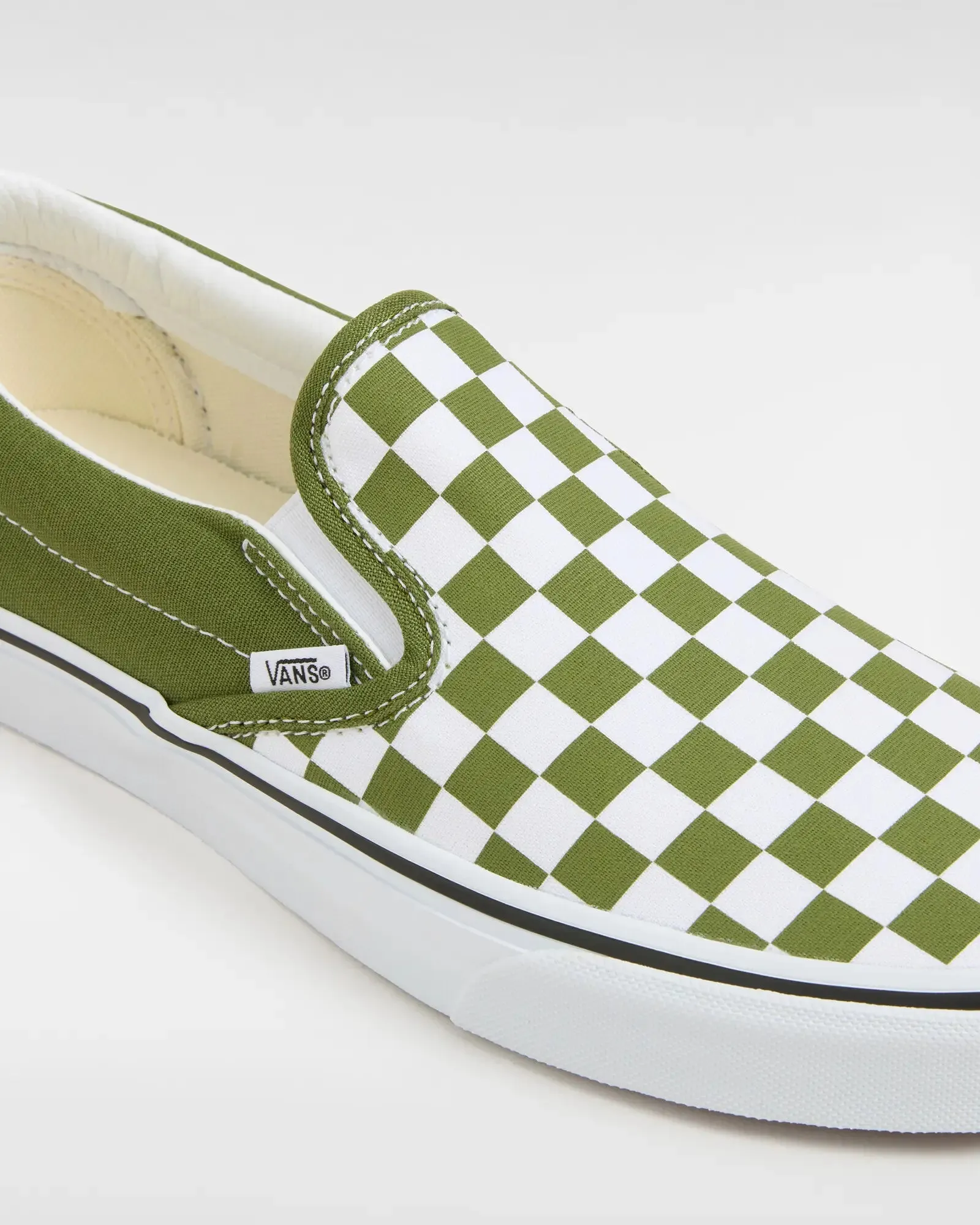 Classic Slip On Shoes in Color Theory Checkerboard Pesto