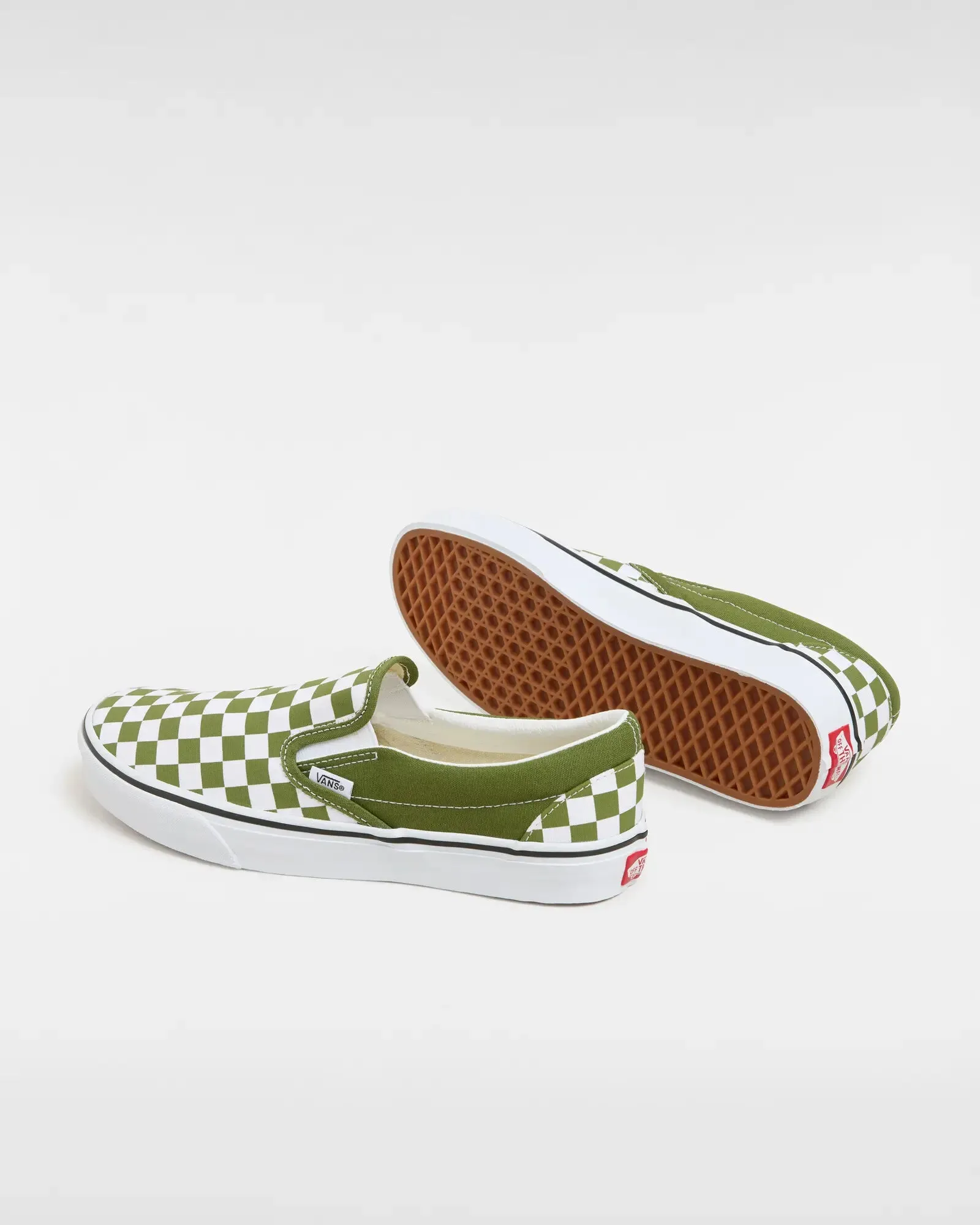 Classic Slip On Shoes in Color Theory Checkerboard Pesto