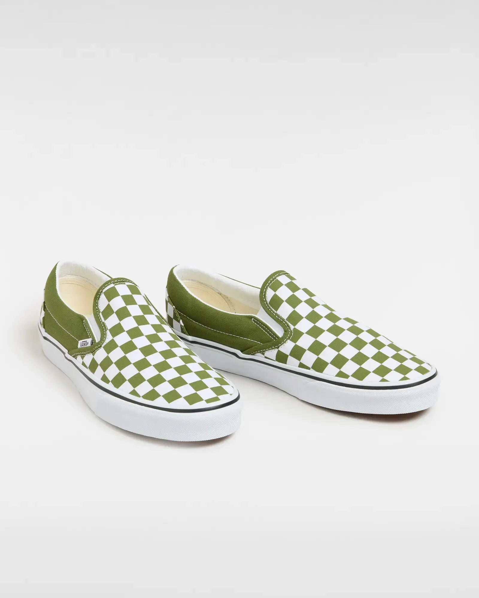 Classic Slip On Shoes in Color Theory Checkerboard Pesto