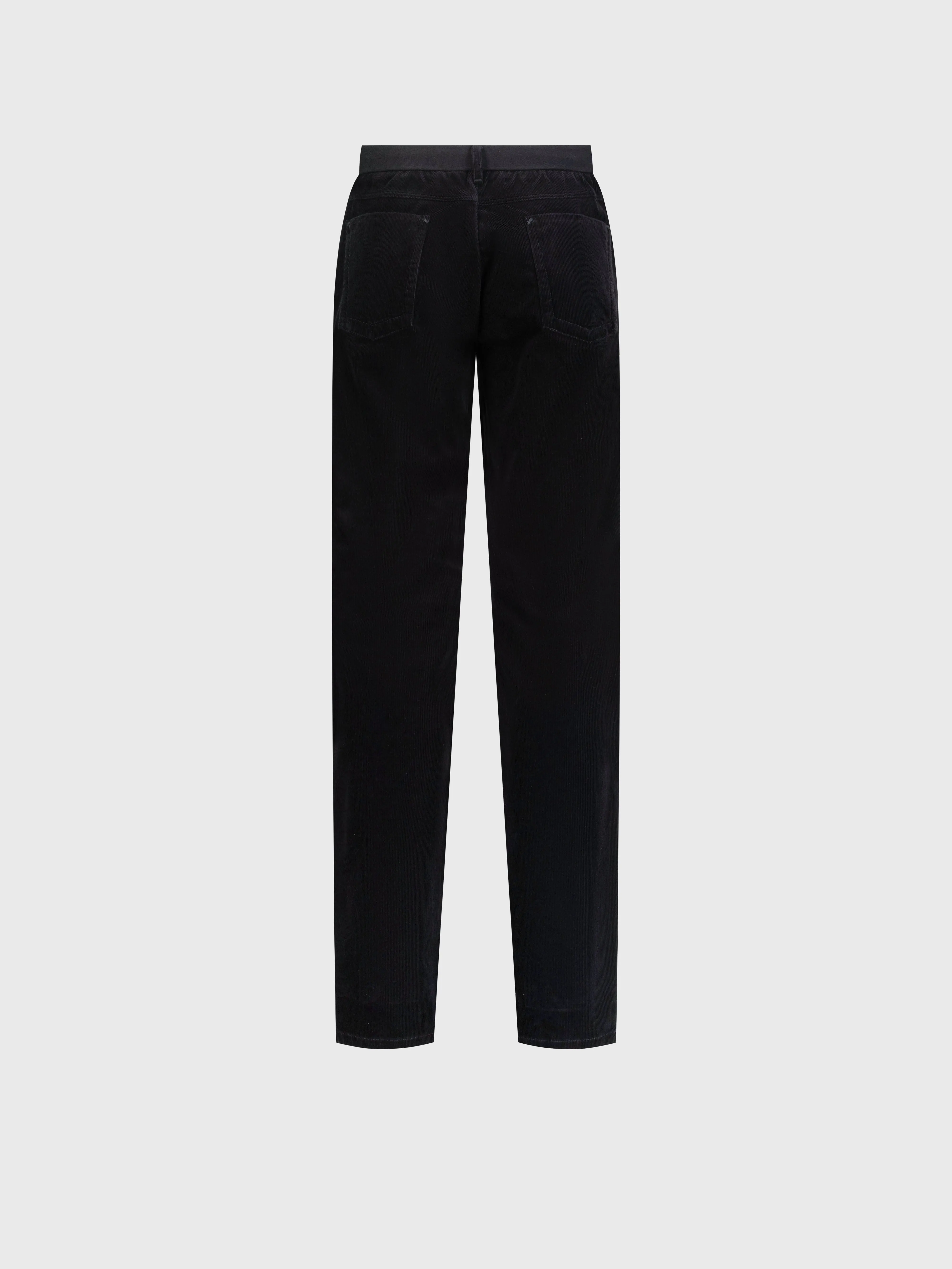 Corduroy Jeans in Cotton Black