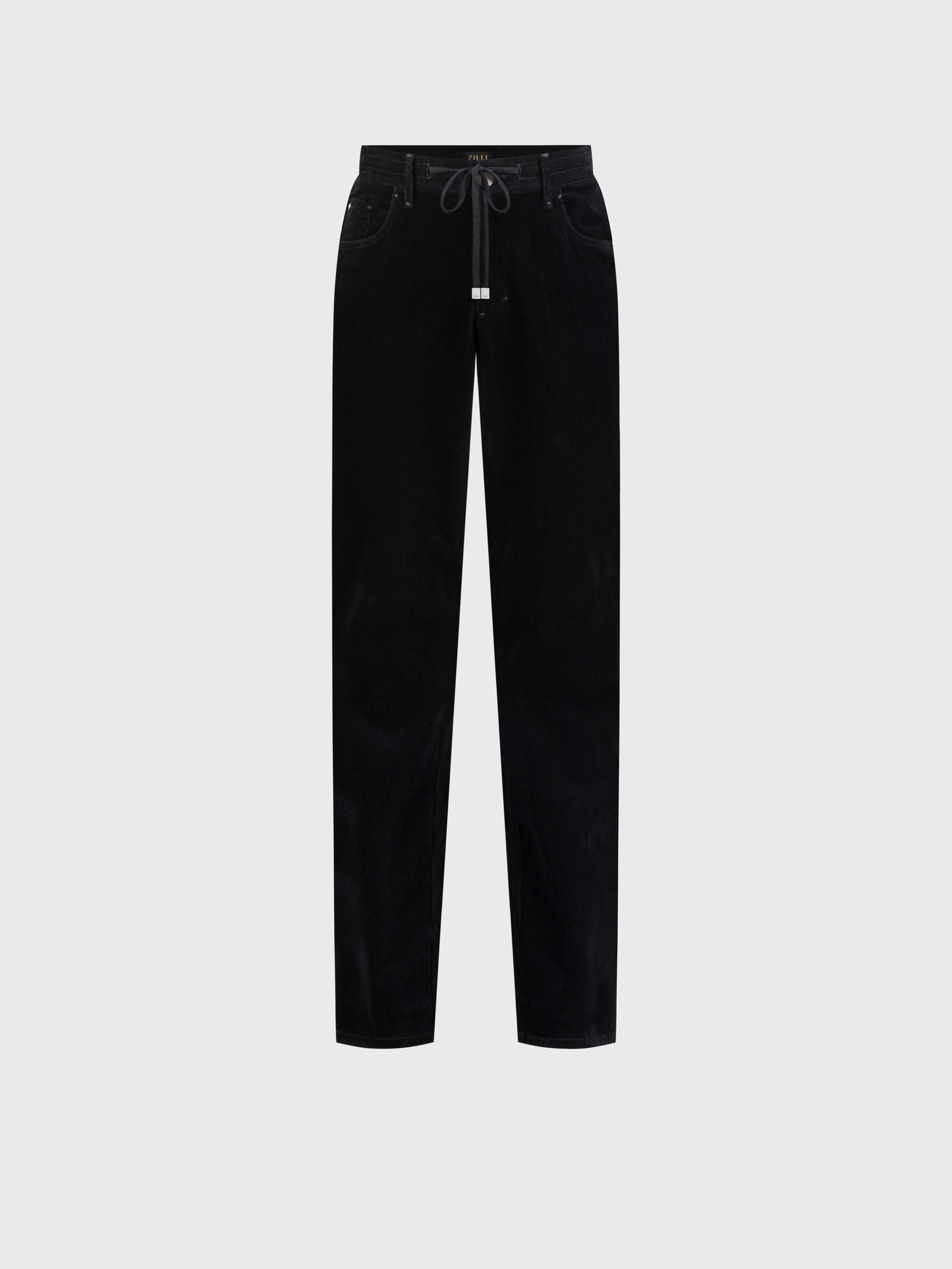 Corduroy Jeans in Cotton Black