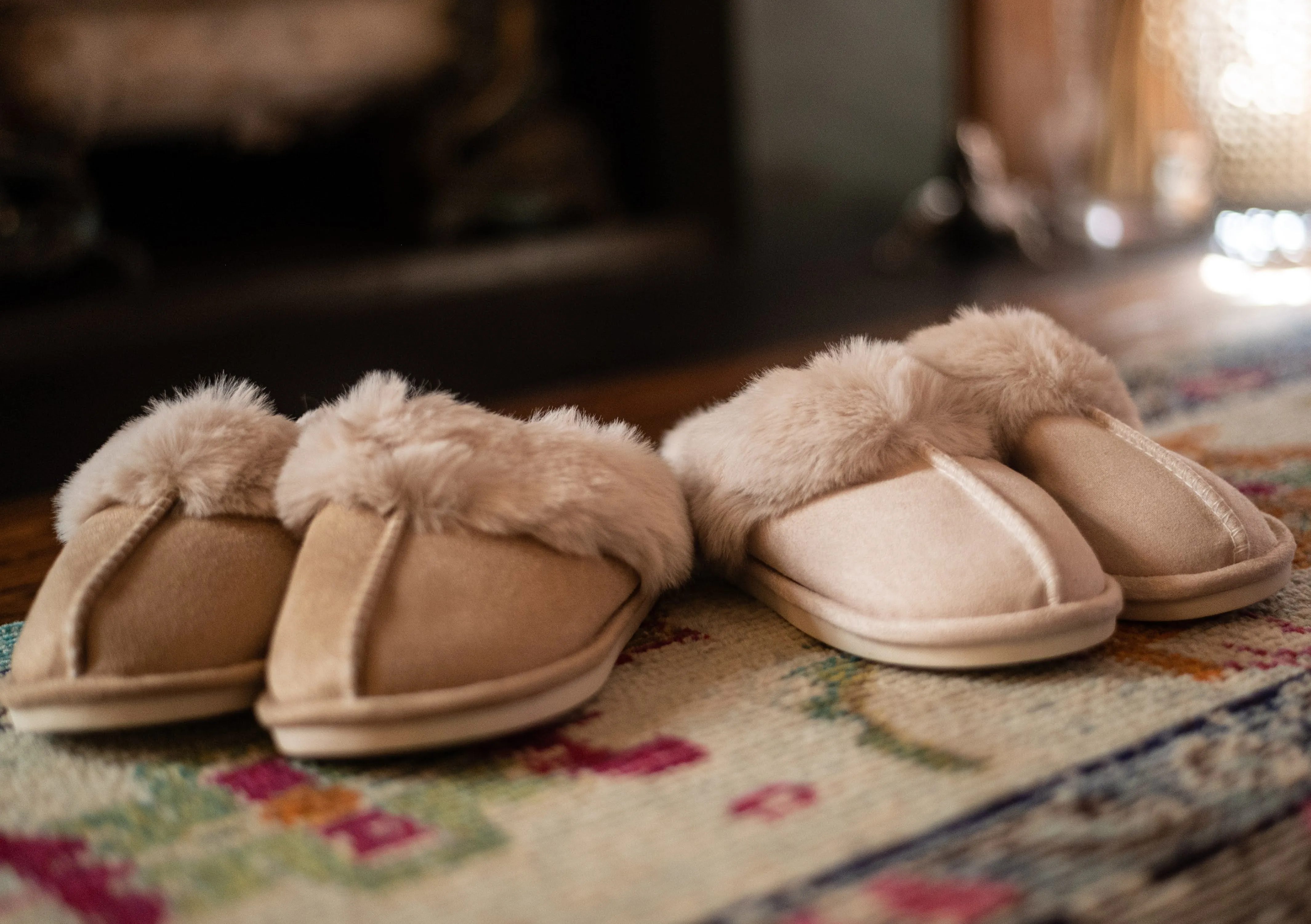 Cozy Faux Shearling Slippers