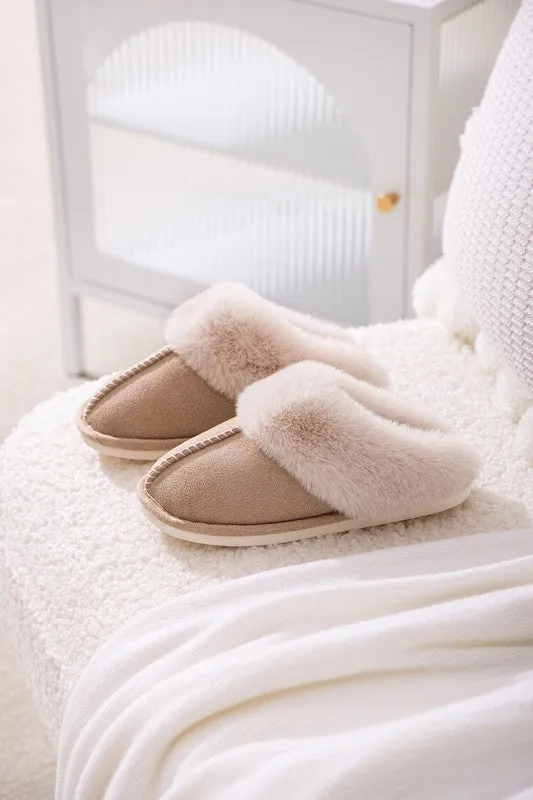 Cozy Faux Shearling Slippers