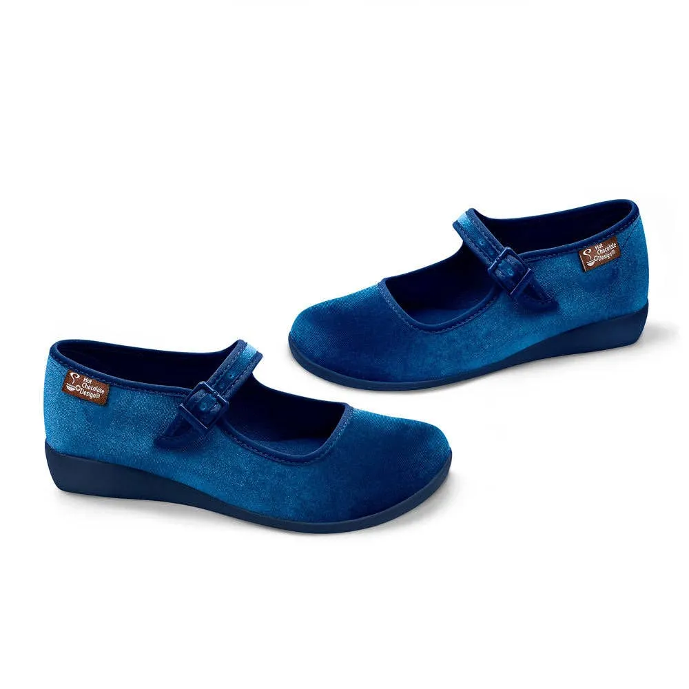 Curacao Blue Wine Women's Mary Jane Flat