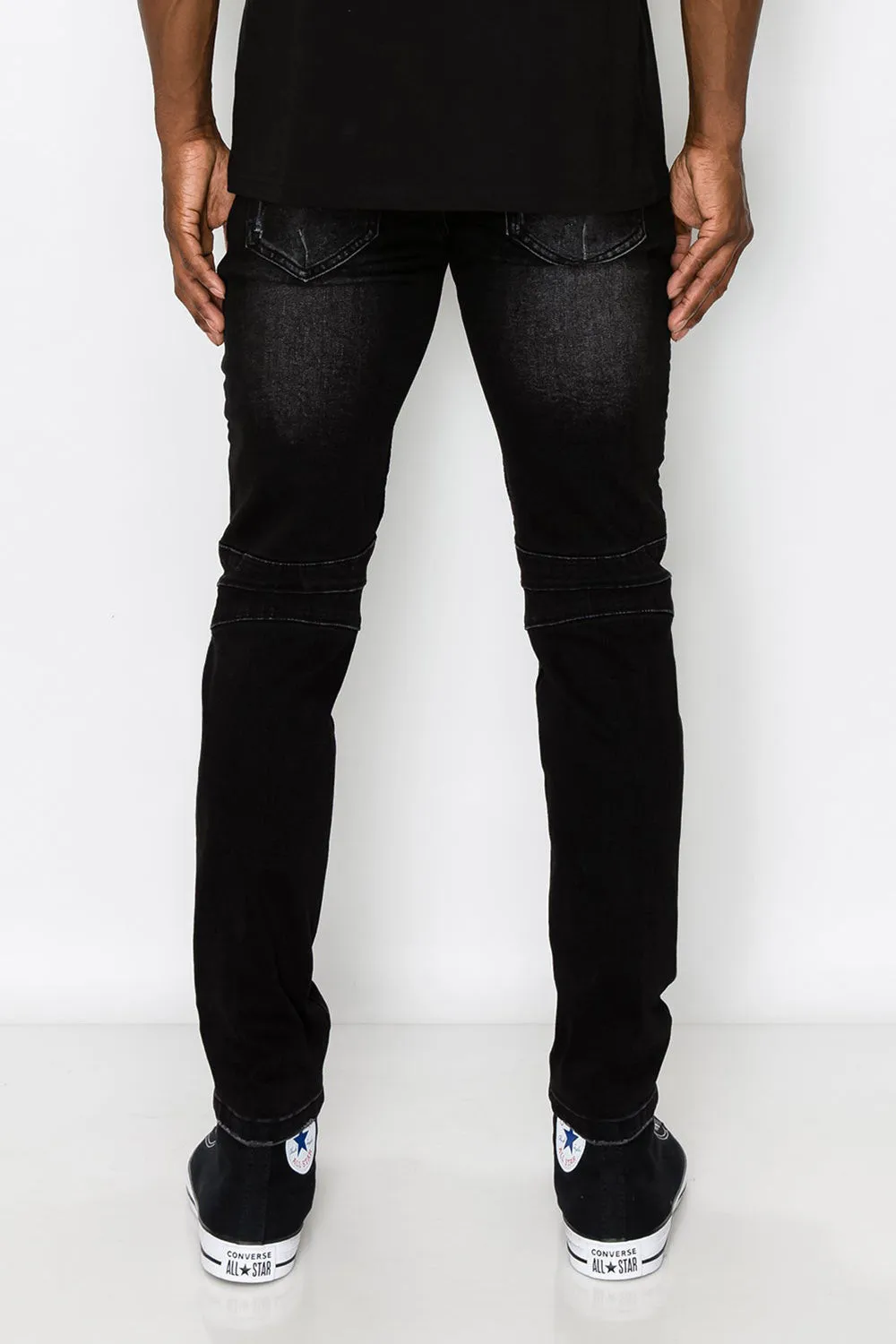 Distressed Scrunched Skinny Jeans