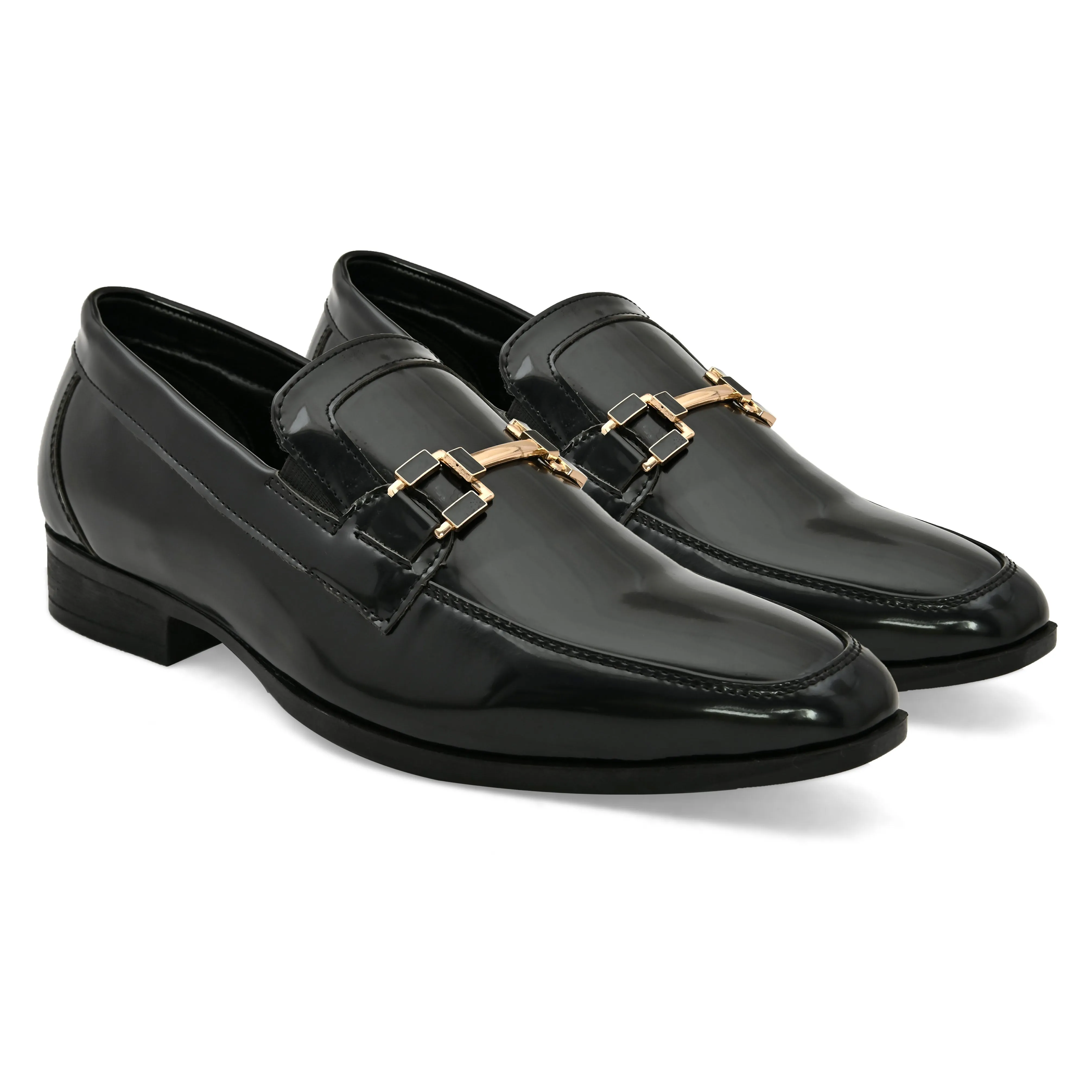 Flare Black Patent Slip-Ons