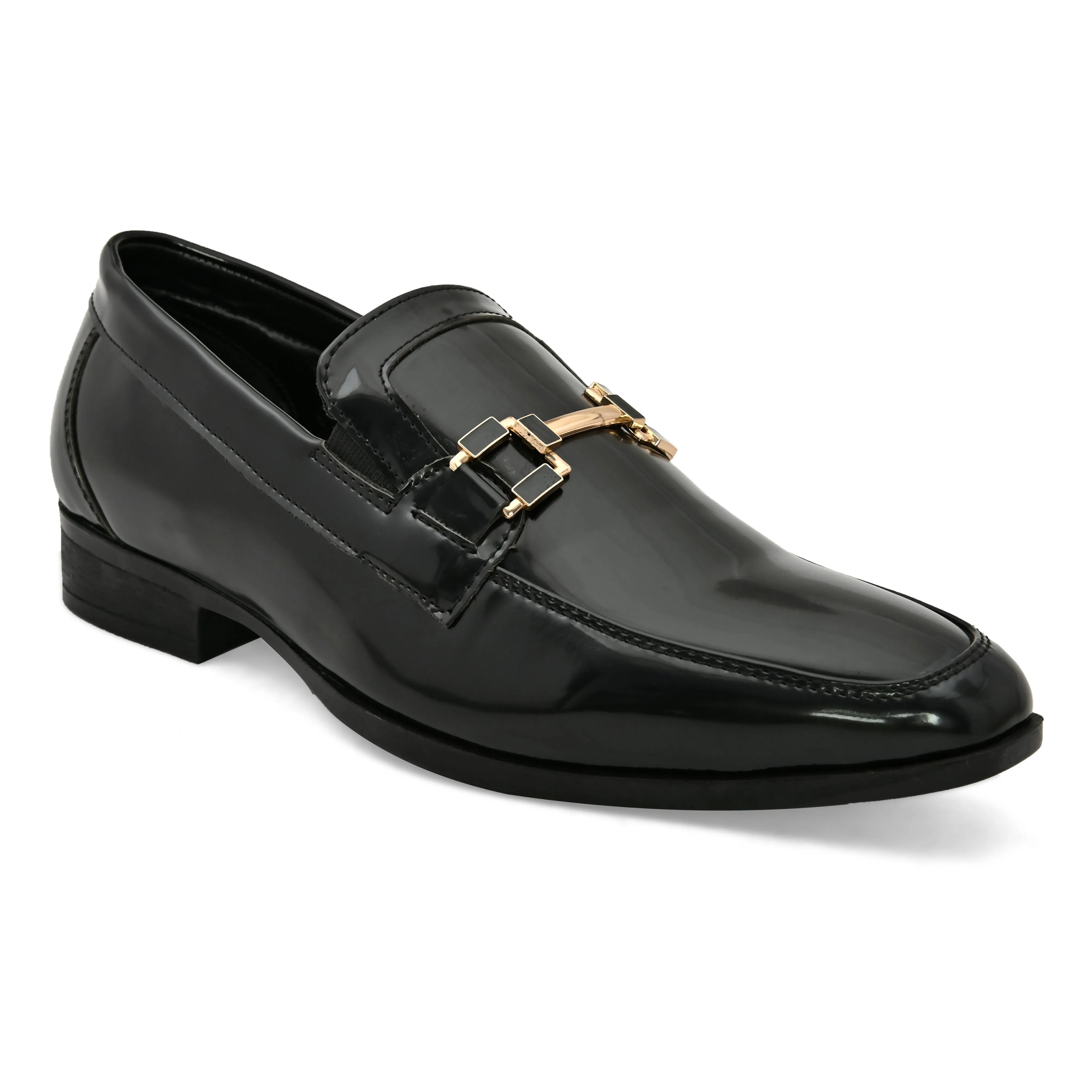 Flare Black Patent Slip-Ons