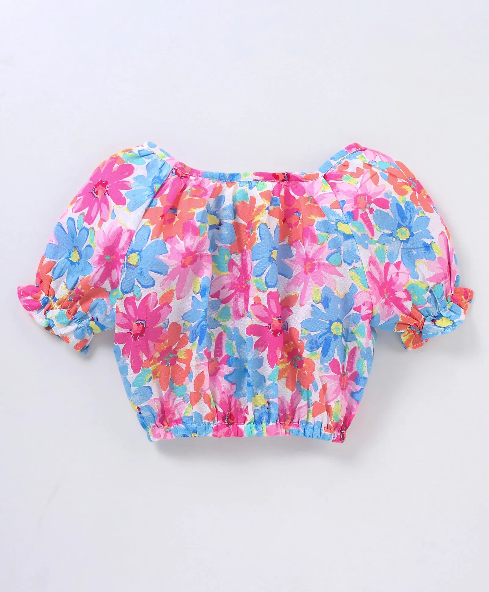 Floral Printed Short Sleeves Top Short Set