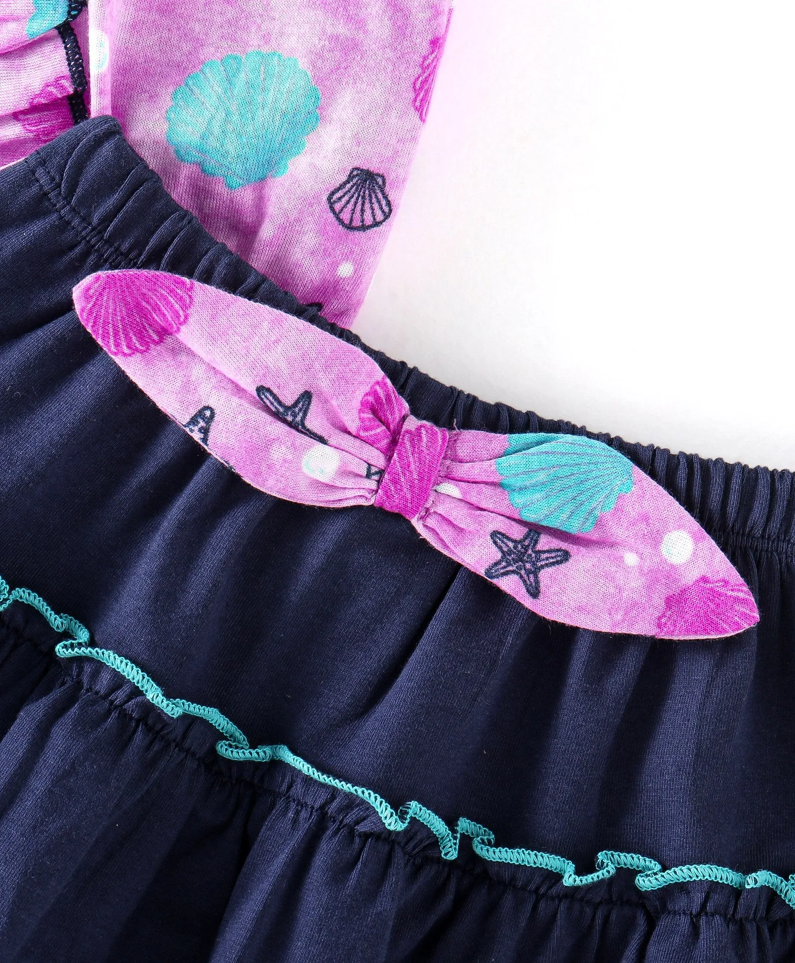 Frilled Starfish Bow Top and Skirt Set