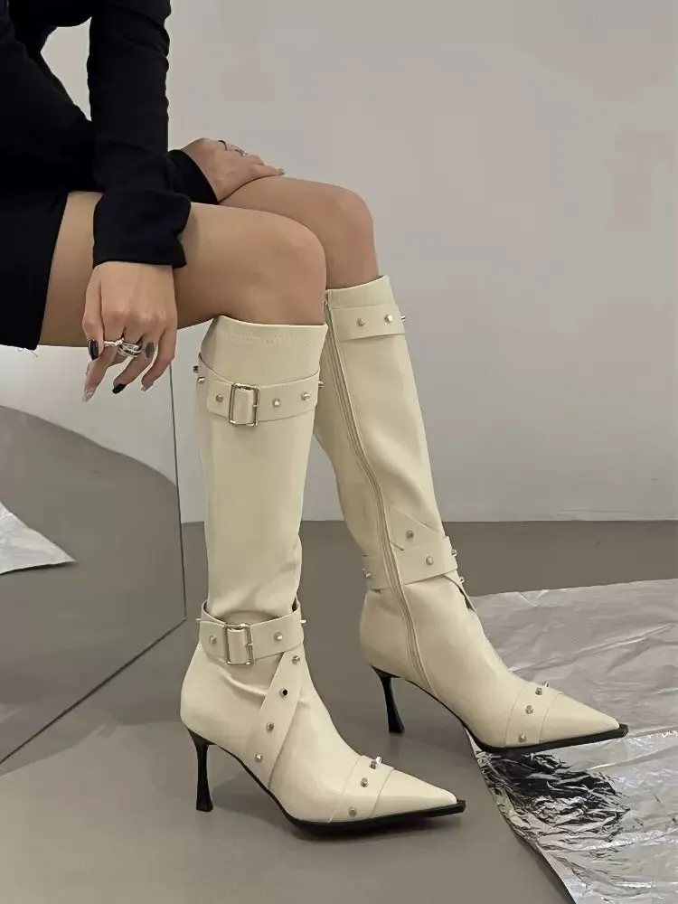 Gemma Buckled Knee-High Boots