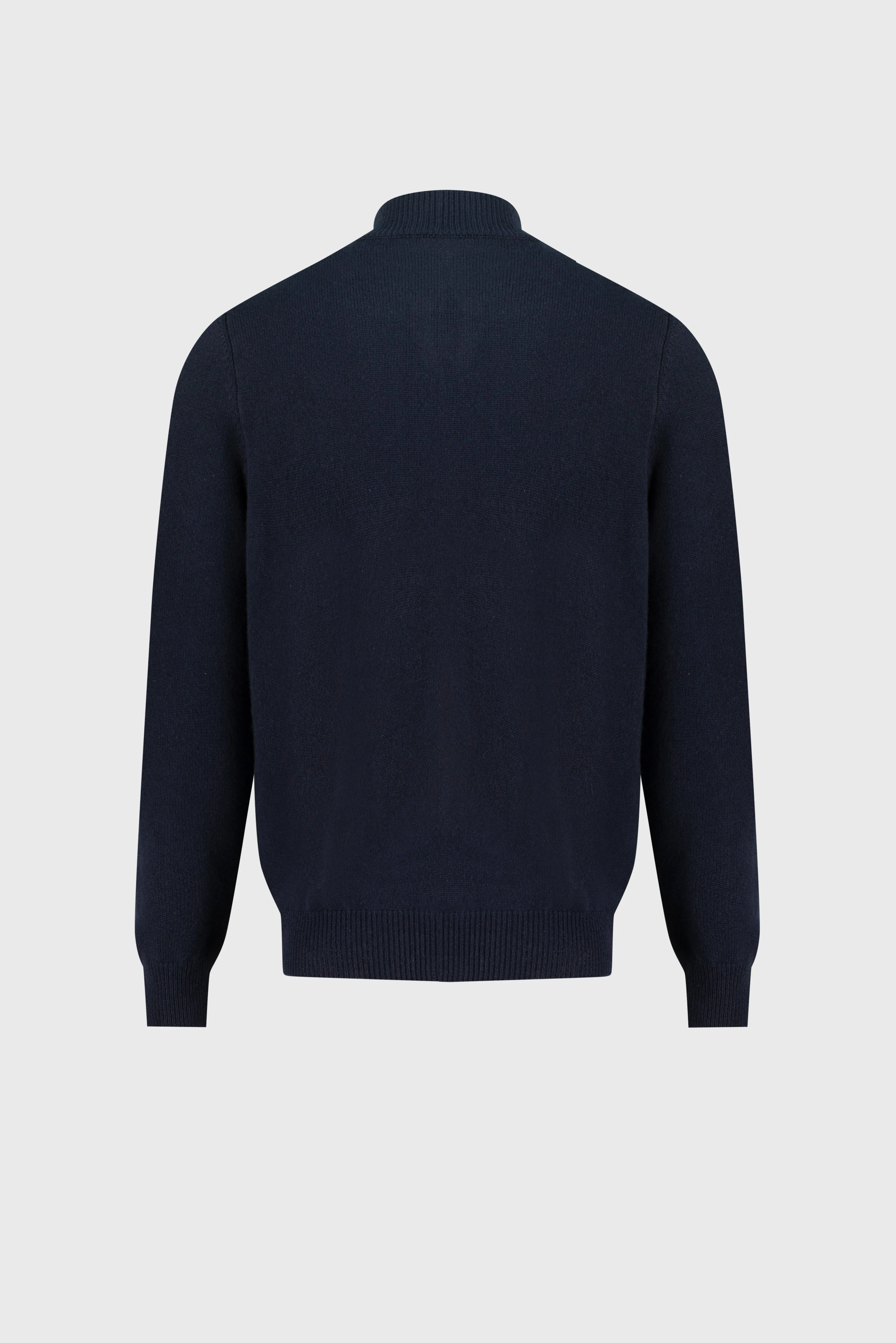 Half-Zip Mock Neck Cashmere Sweater Dark Navy