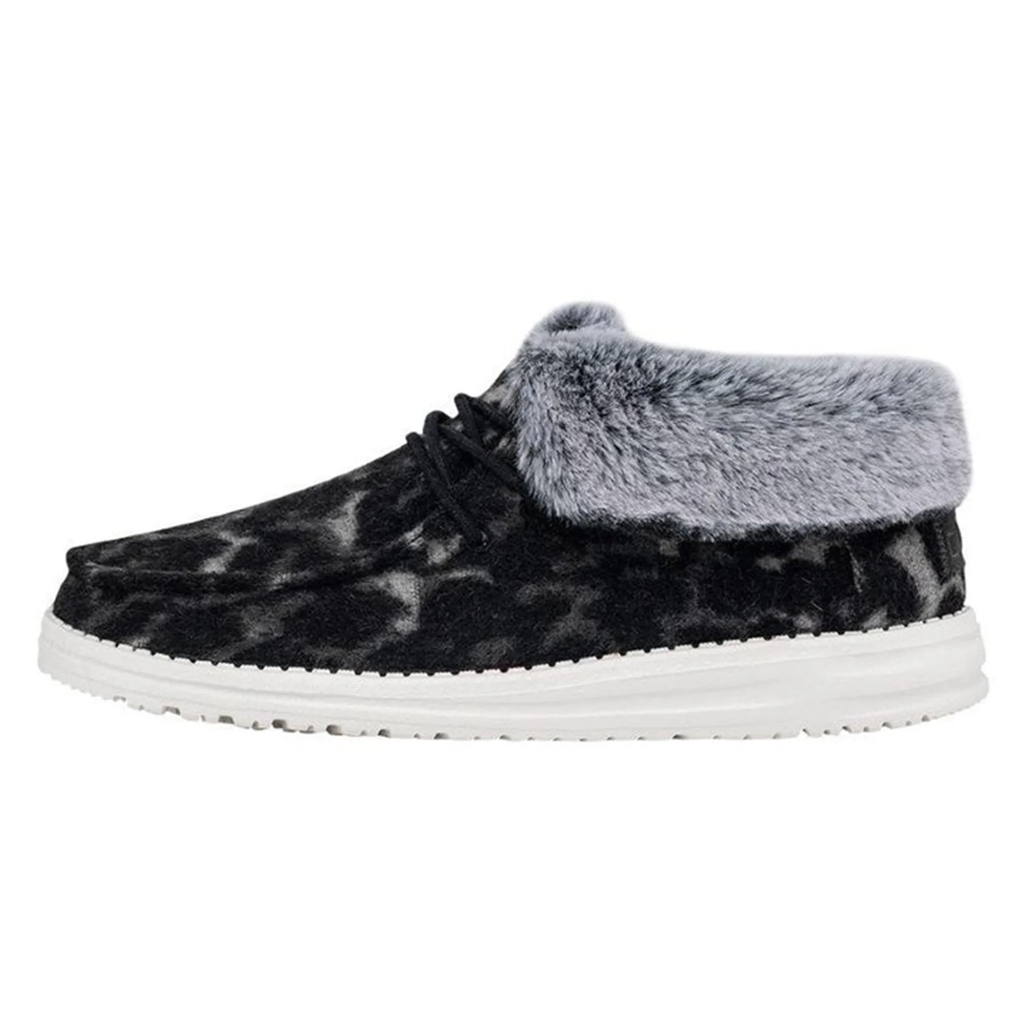 Hey Dude Britt Abstract Grey Leopard Bootie