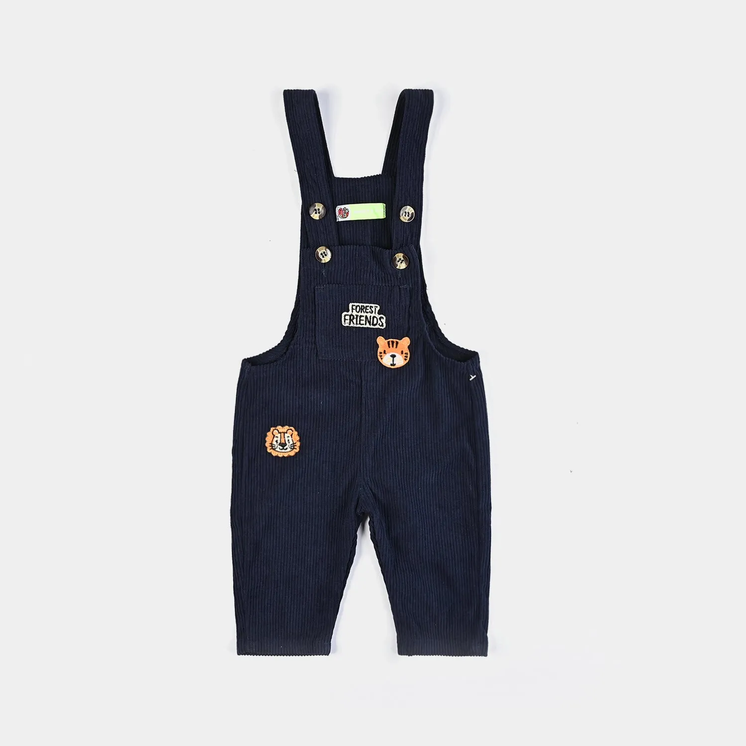 Infant Boys Corduroy Dangri Forest Friends-NAVY