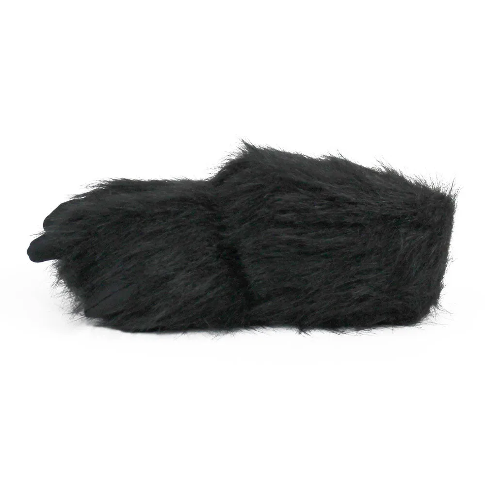 Kids Black Bear Paw Slippers