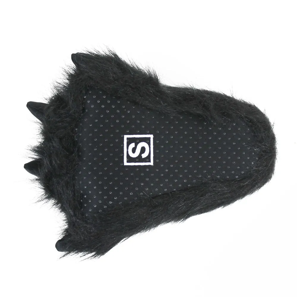 Kids Black Bear Paw Slippers