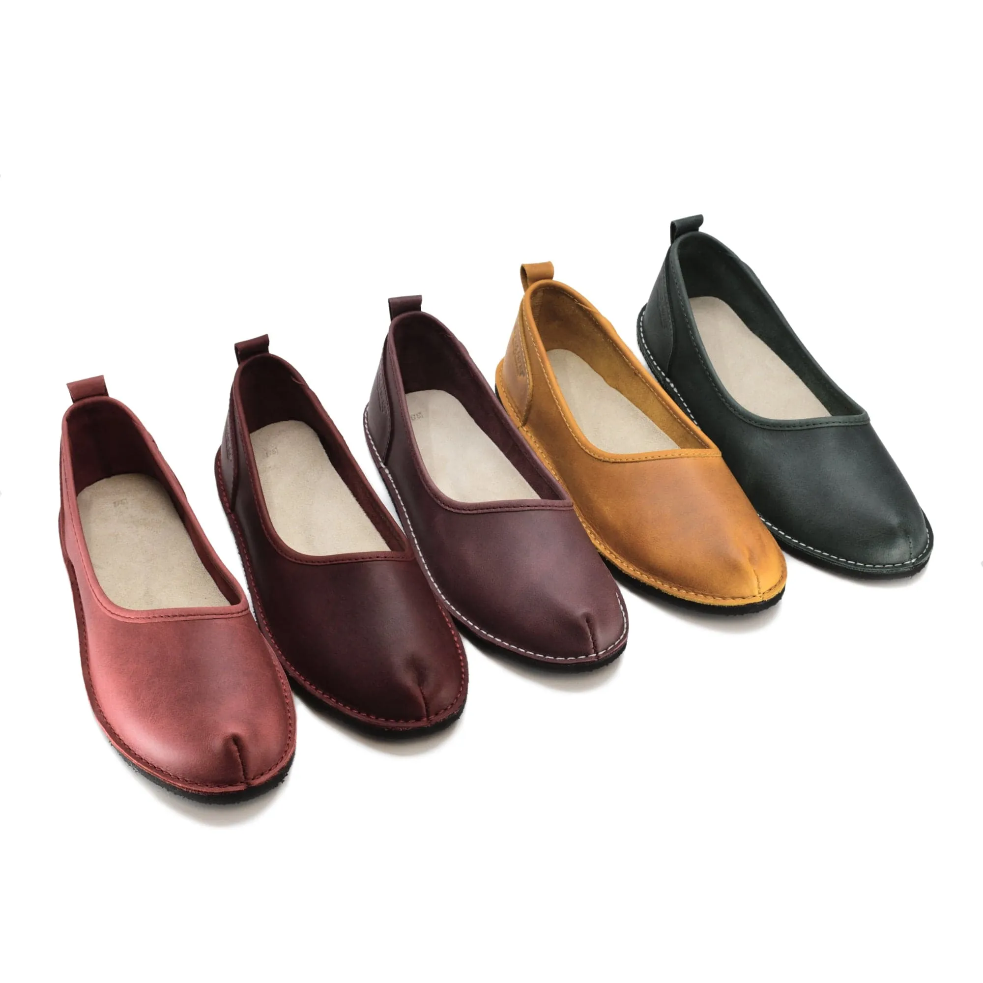 Kuutsid Leather Flats - Burgundy