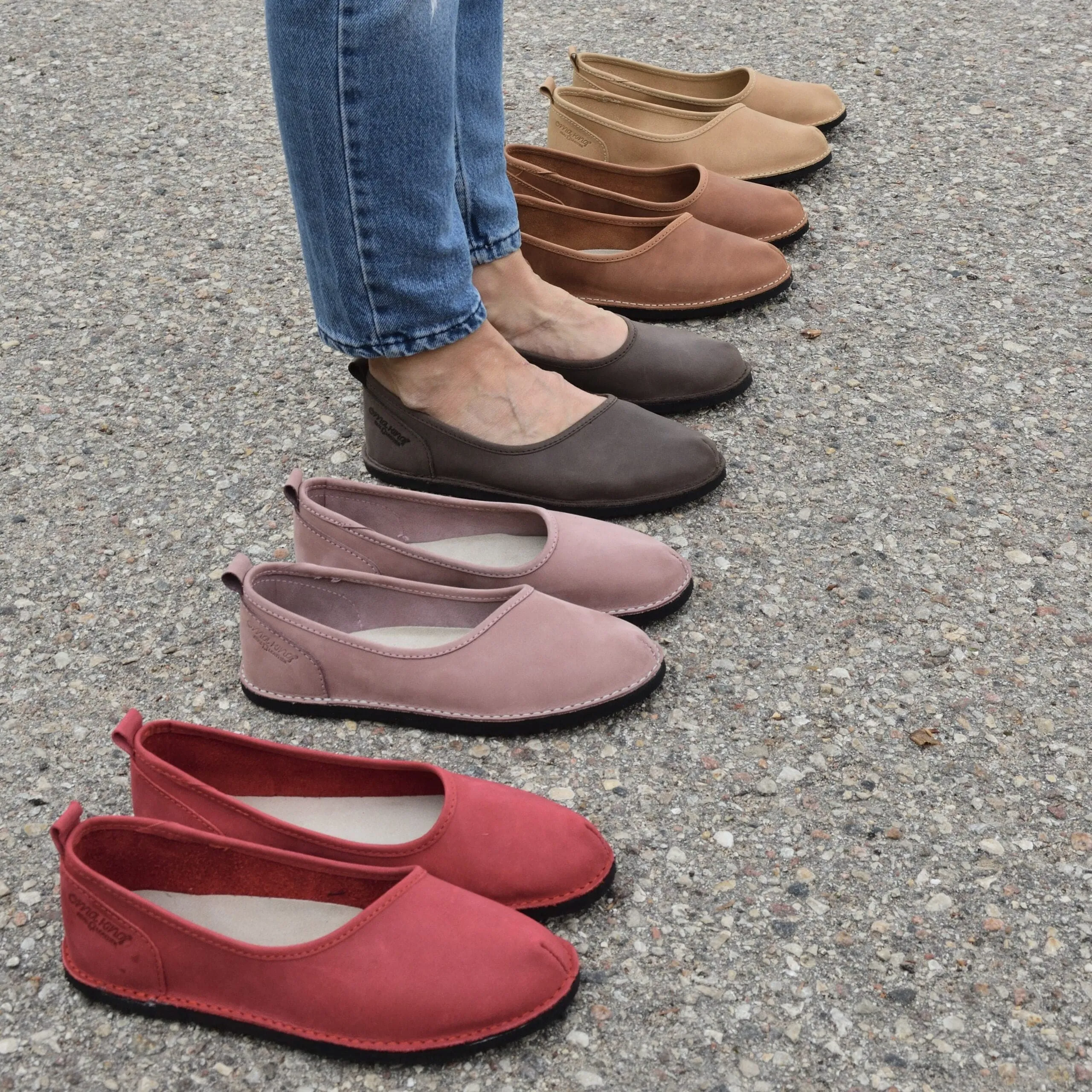 Kuutsid Leather Flats - Burgundy