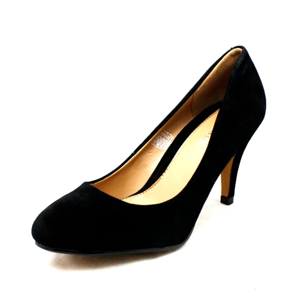 Low heel classic round toe court shoes