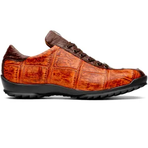 Marco Di Milano Saulo Alligator Ostrich and Rubber Brandy