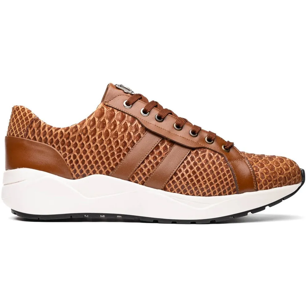 Marco Di Milano Verona Men's Shoes Exotic Python / Calfskin Fashion Sneakers (MDM1160)