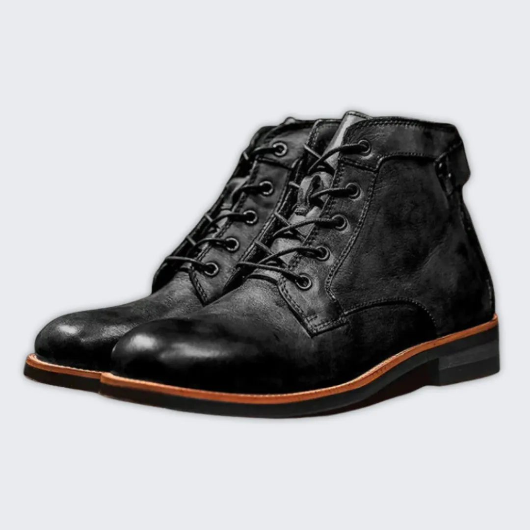 Men's Premium Leather Rugged Boots - Stylish & Versatile Footwear