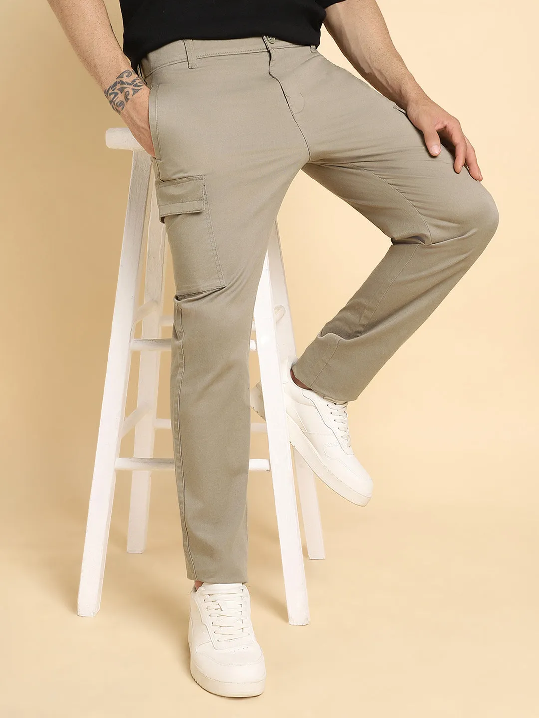 Men's  Sage Cargo Smart Casual look for Season Essential