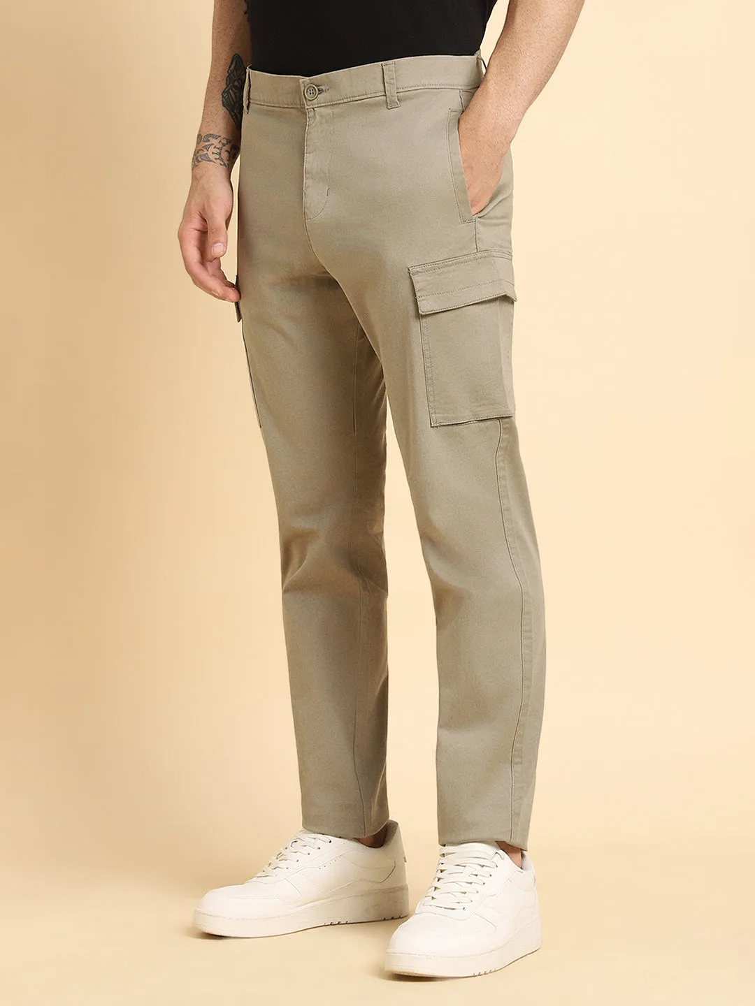 Men's  Sage Cargo Smart Casual look for Season Essential