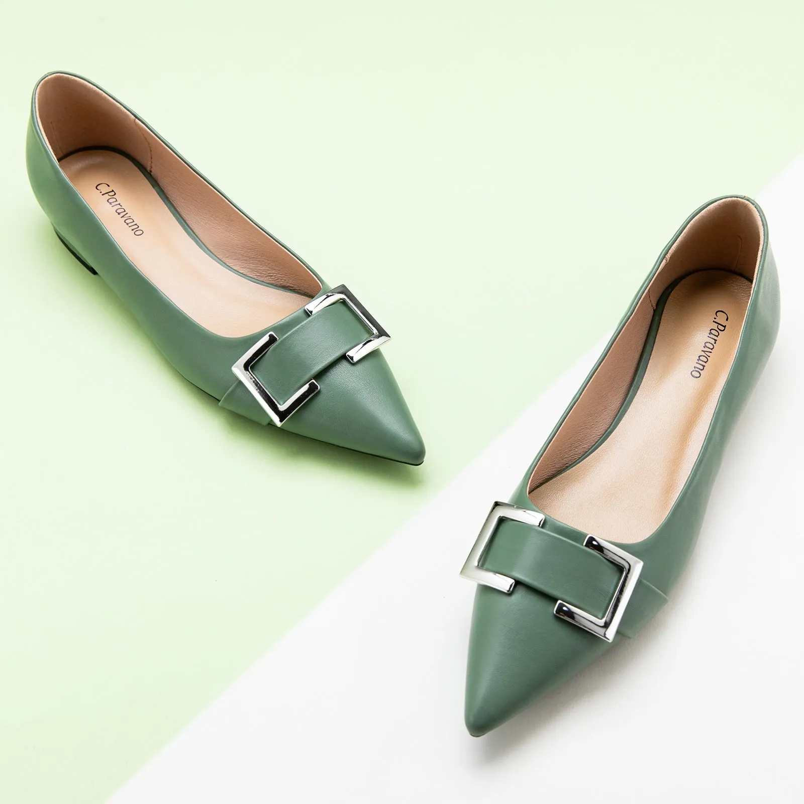 Metal Buckle Flats (Aida)